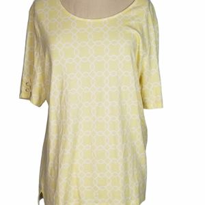 Chicos Women's Short Sleeve Round Neck Shirt T-Shi